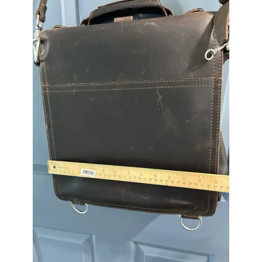 Saddleback Leather Company Coffee Brown Messenger Bag Converitble Backpack